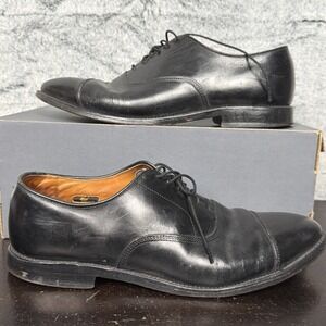 Allen Edmonds Park Avenue Black Oxford Dress Shoes Mens Size 9 D Leather Cap Toe